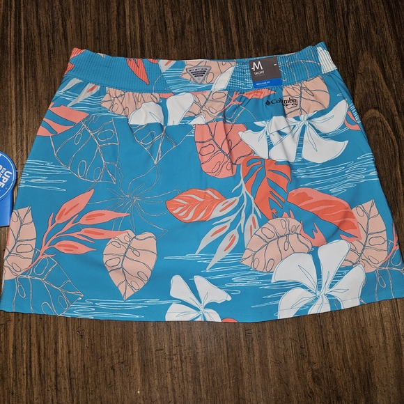 Columbia Tidal Sands Skort Blue and Coral Floral Skort NWT Size M - Picture 5 of 5